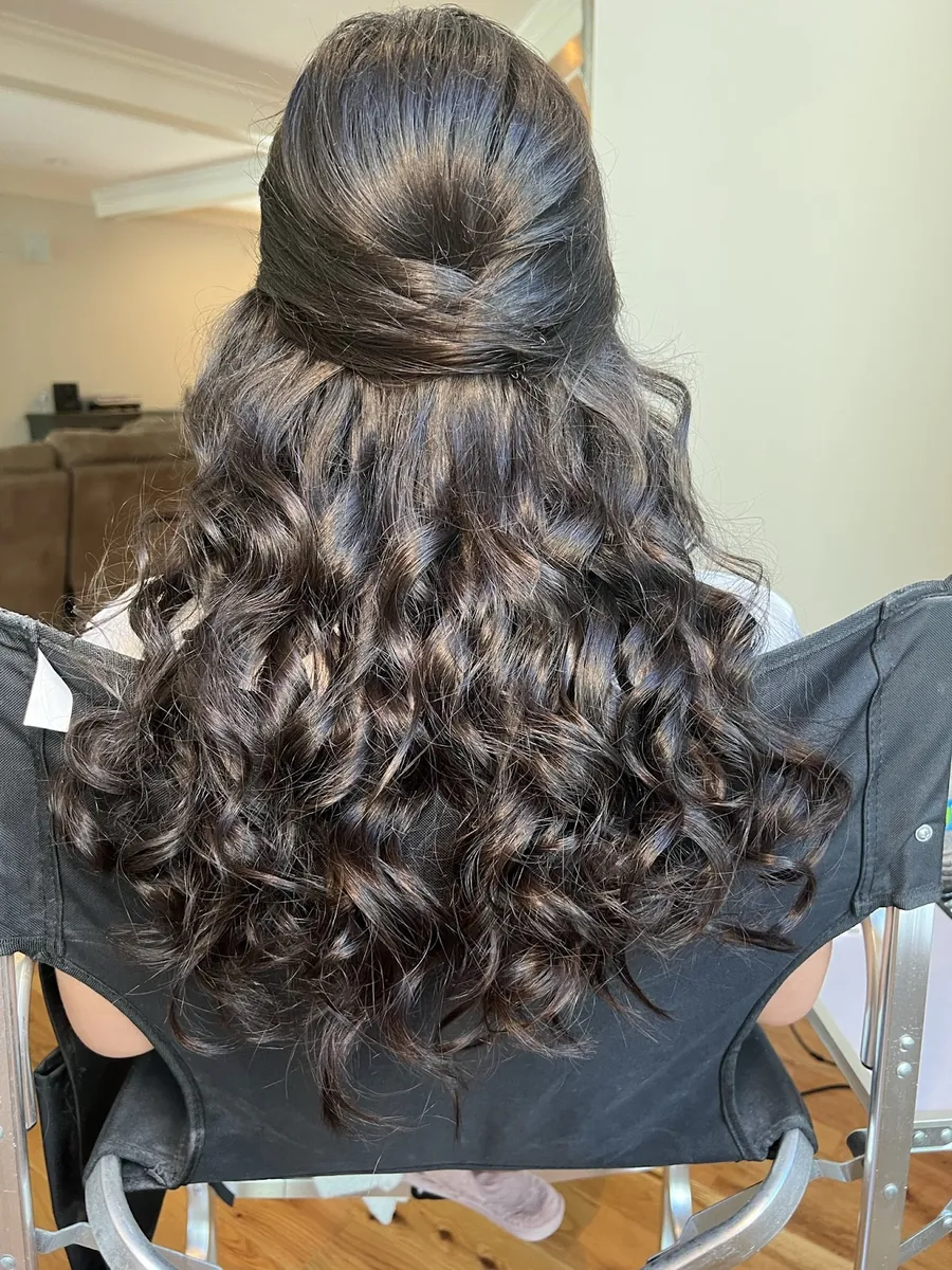 Long curl bridal styling by Glam House Studios